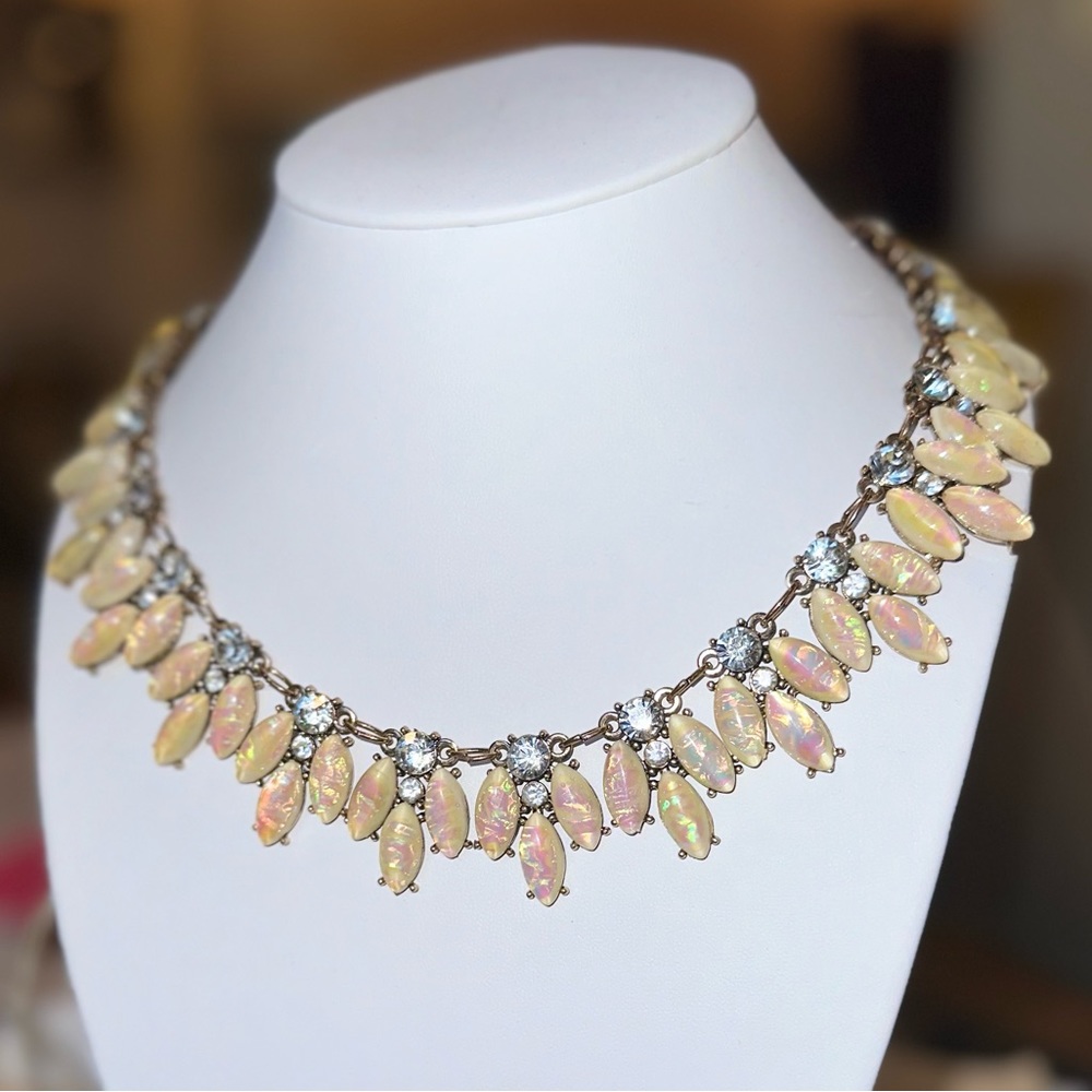 Fluorescent Opal Statement Jeweled Adjustable Nec… - image 2